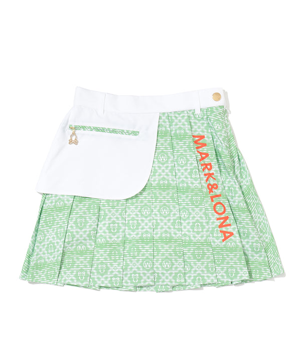 Ritmo Monogram Pleated Skirt | WOMEN