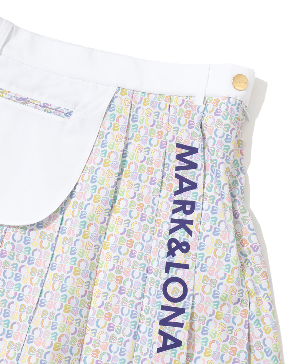 Ritmo Monogram Pleated Skirt | WOMEN