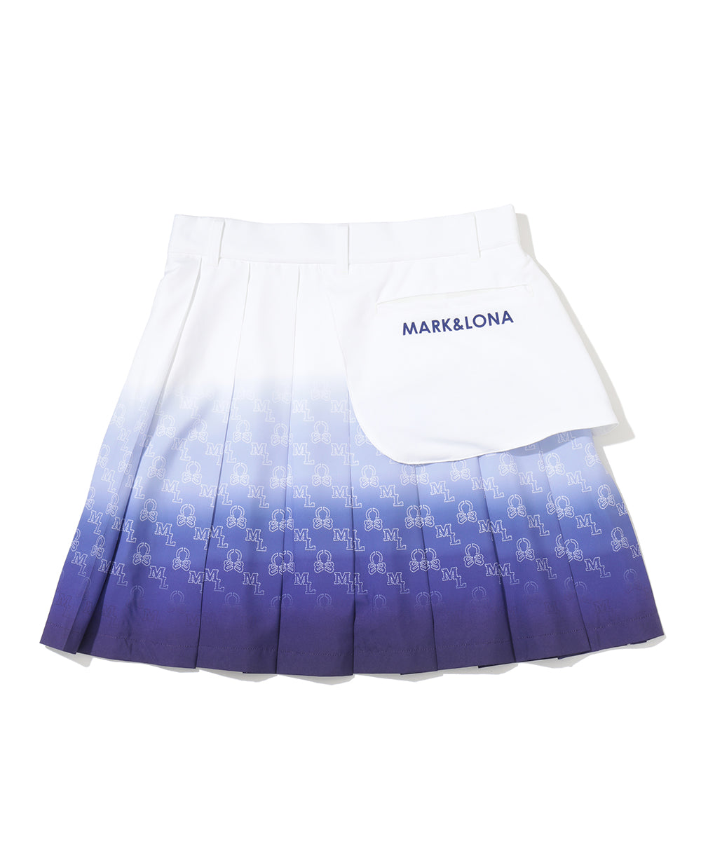 Ritmo Monogram Pleated Skirt | WOMEN