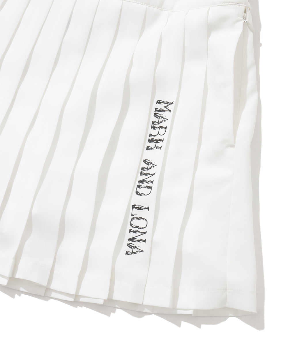 Duel Belt Pleated Skirt | WOMEN