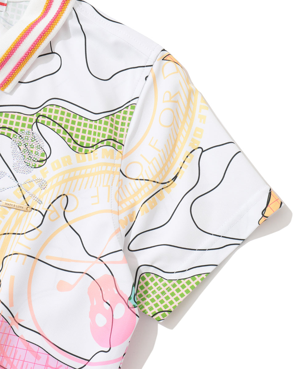 Axon Camo AirTech Micro-Piqué Zip Polo | WOMEN