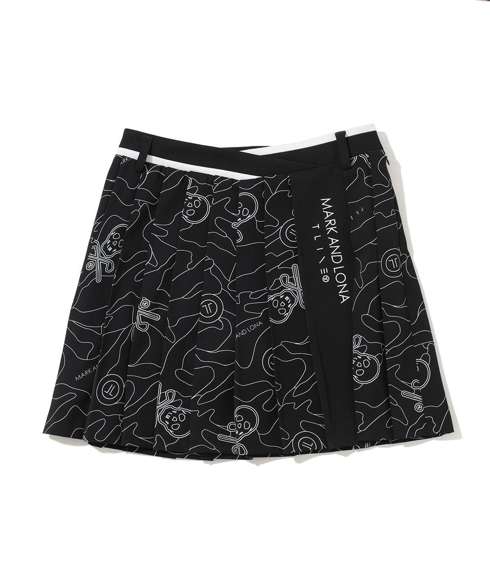 Terra Layer Camo Pleated Skirt | WOMEN