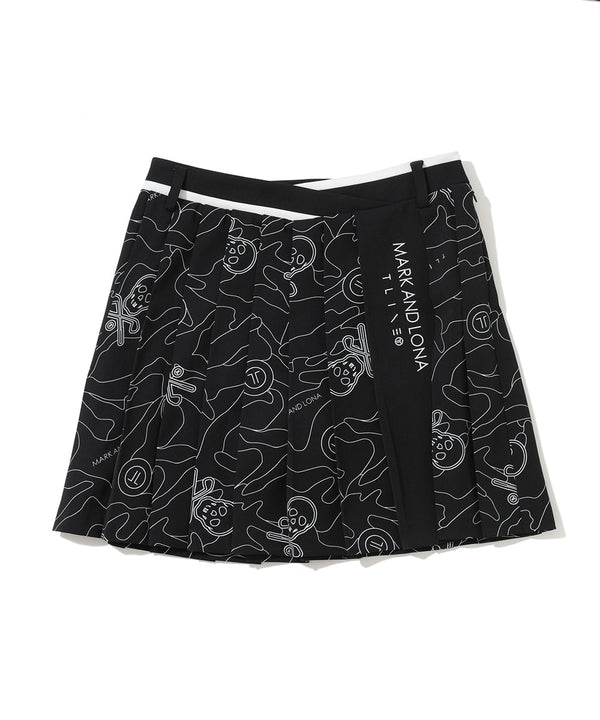 Terra Layer Camo Pleated Skirt | WOMEN