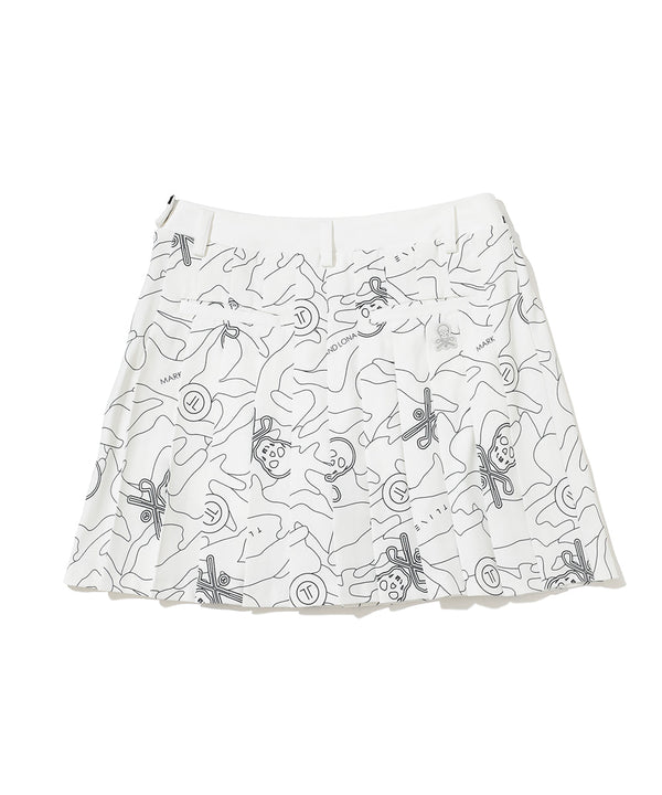 Terra Layer Camo Pleated Skirt | WOMEN