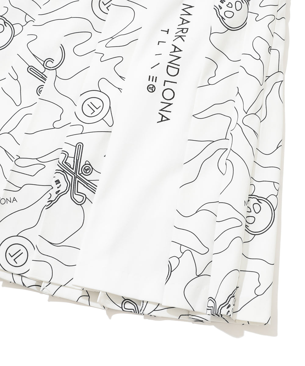 Terra Layer Camo Pleated Skirt | WOMEN