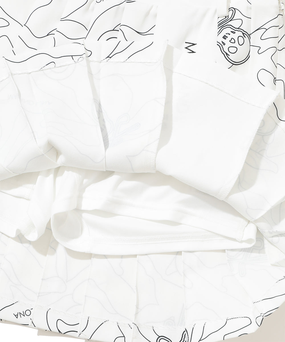 Terra Layer Camo Pleated Skirt | WOMEN