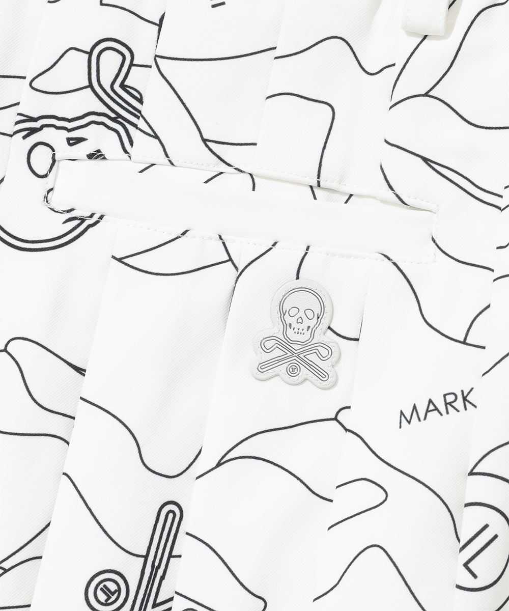 Terra Layer Camo Pleated Skirt | WOMEN