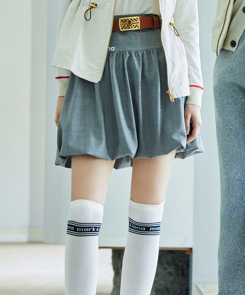 mark & lona 2025秋冬新作バルーンスカート38 グレンチェック Luminous Glen Balloon Skirt | WOMEN