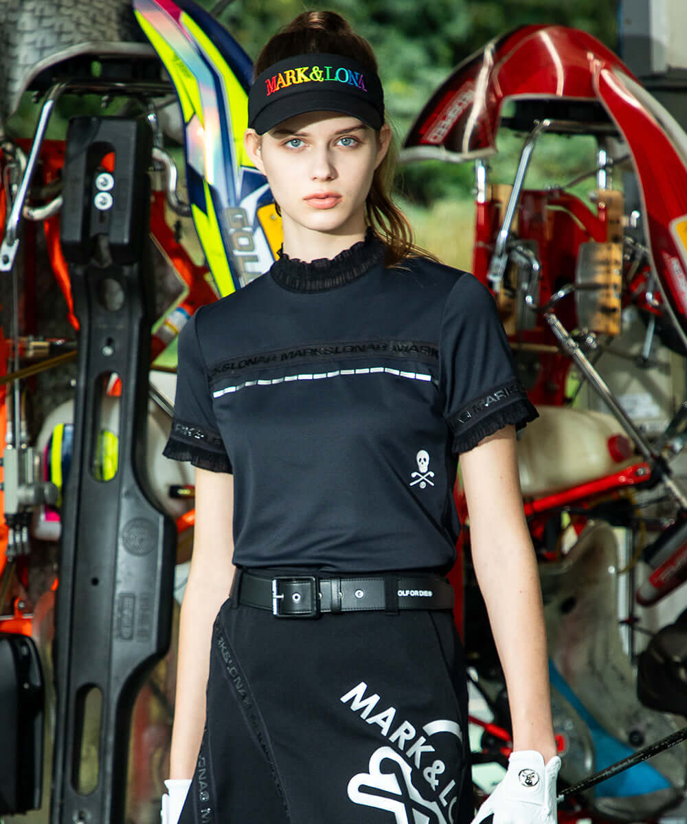 Trans Camo Shirring Mock | WOMEN